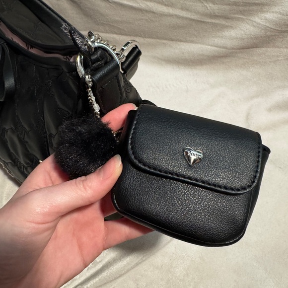 Juicy Couture Black Demure Hobo Style Shoulder Bag NWT - Picture 9 of 16